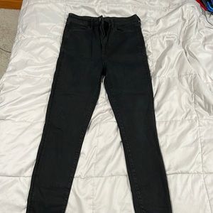 High rise black jeggings never worn